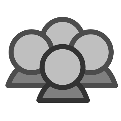 Download free grey round network person icon